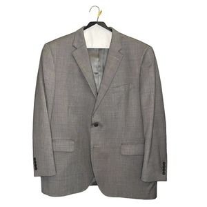 Peter Millar Men's 100% Wool 2-Button‎ Blazer Jacket Gray • 46 Regular